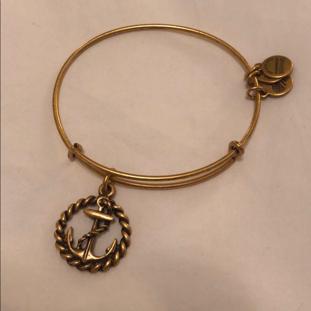 Alex and Ani rustic gold anchor bracelet